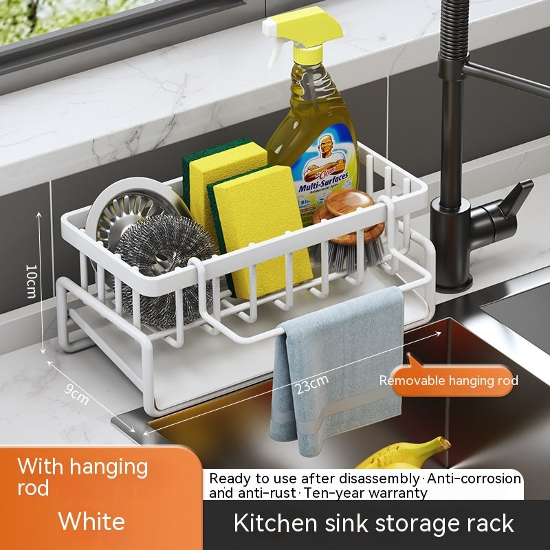 Multi-Functional Kitchen Sink Storage and Drainage Rack