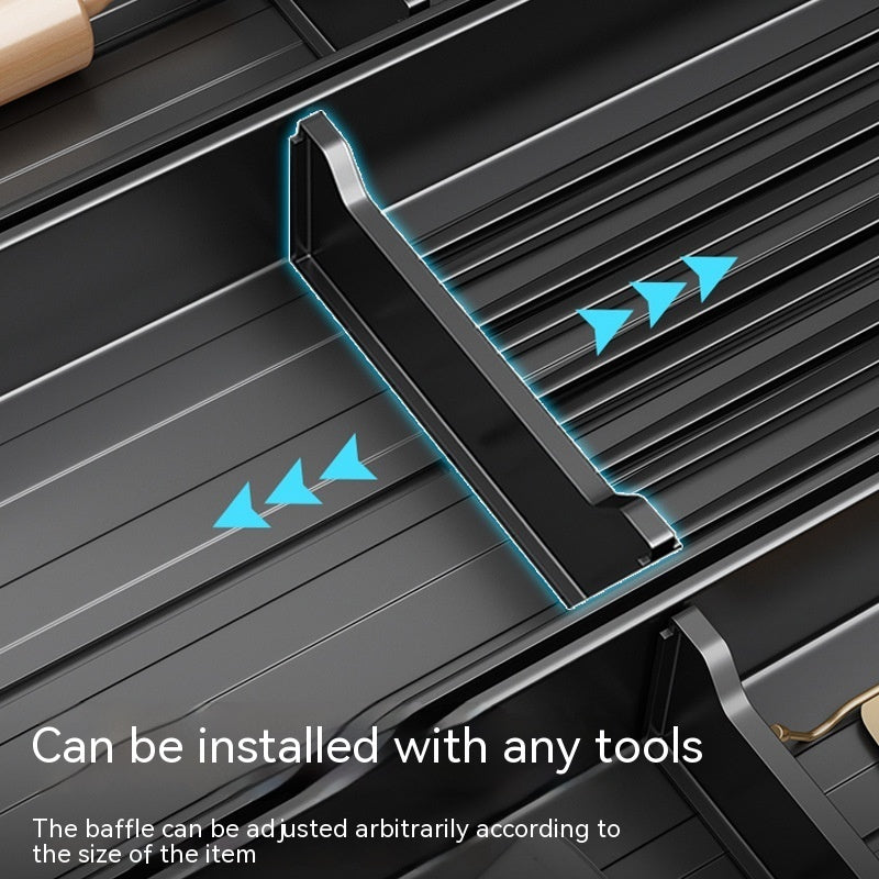 Adjustable Kitchen Drawer Organizer Storage Divider Tray