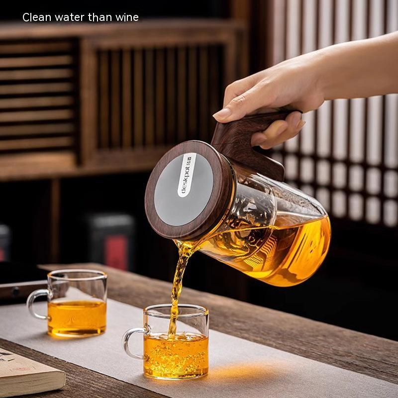 Magnetic Suction Glass Teapot with Intelligent Timer