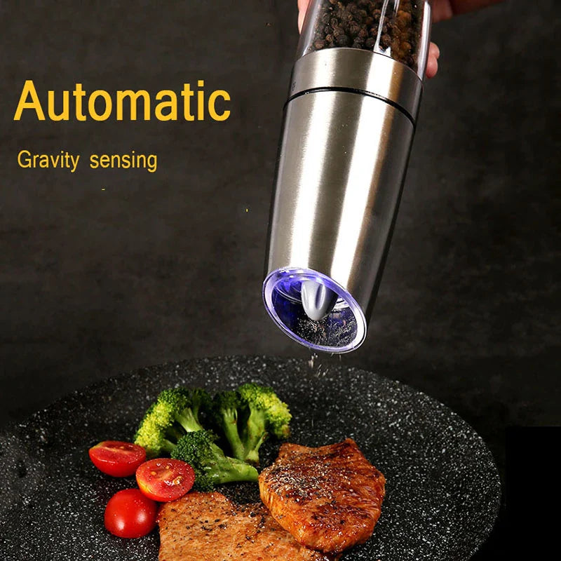 Electric Adjustable Gravity Pepper and Salt Grinder