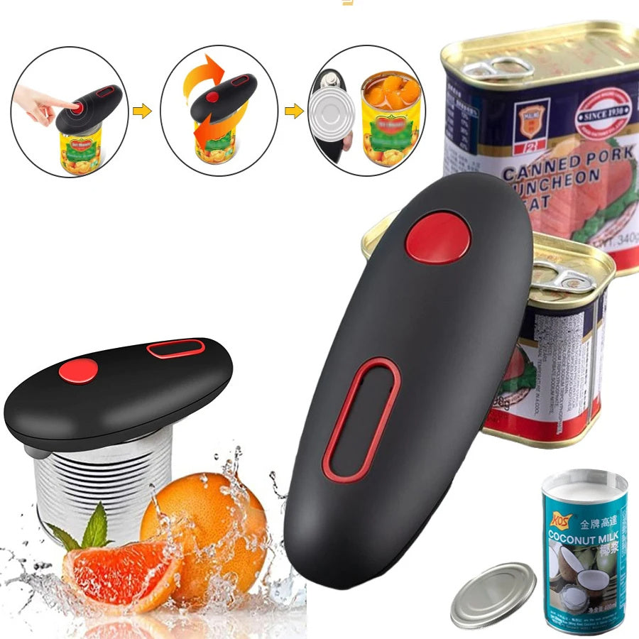 Automatic Electric Can Opener Portable One-Touch Kitchen Tool