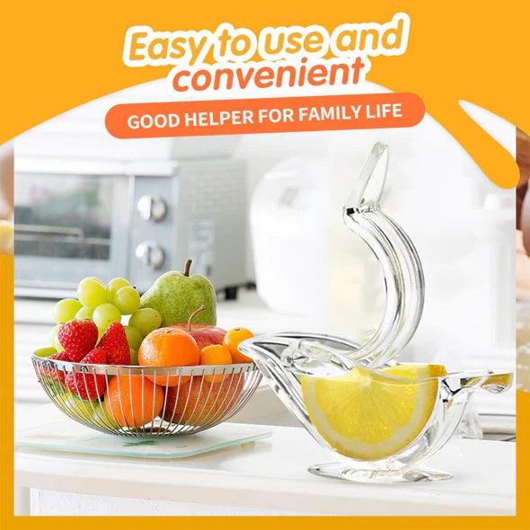 Transparent Acrylic Bird-Shaped Manual Lemon Juicer Squeezer