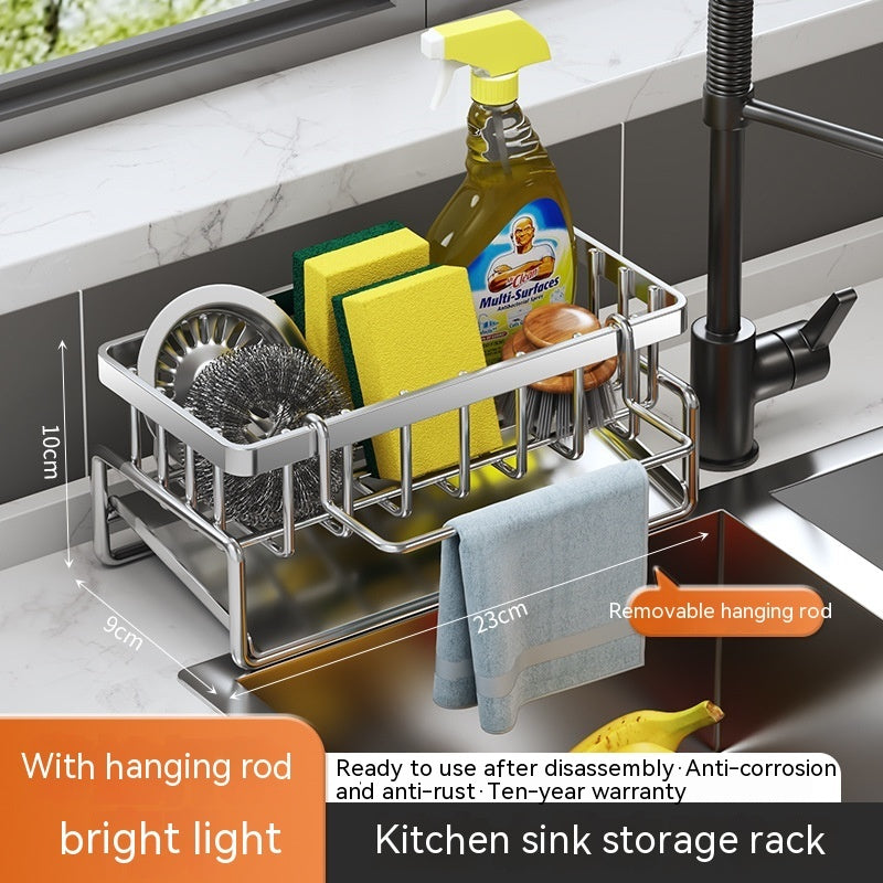 Multi-Functional Kitchen Sink Storage and Drainage Rack