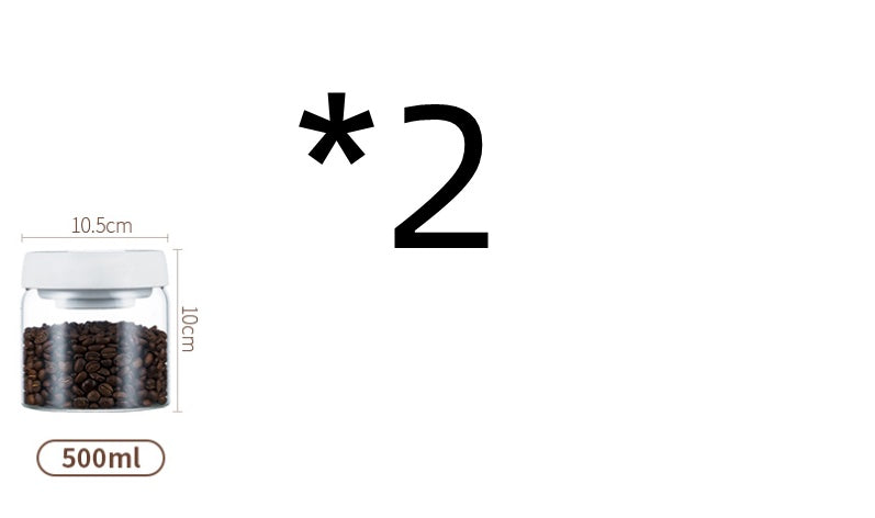 Glass Storage Jar for Coffee and Nuts Vacuum Sealed