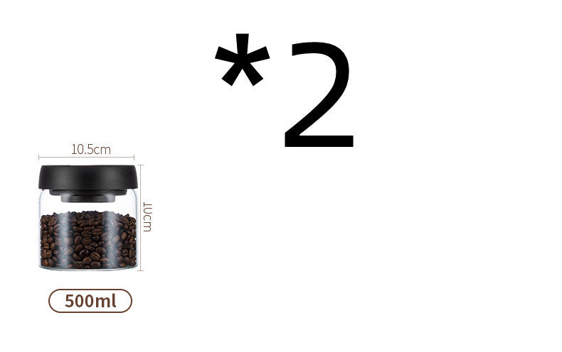 Glass Storage Jar for Coffee and Nuts Vacuum Sealed