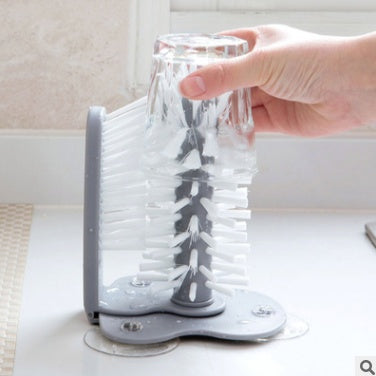 Creative suction wall lazy cup brush glass cleaning