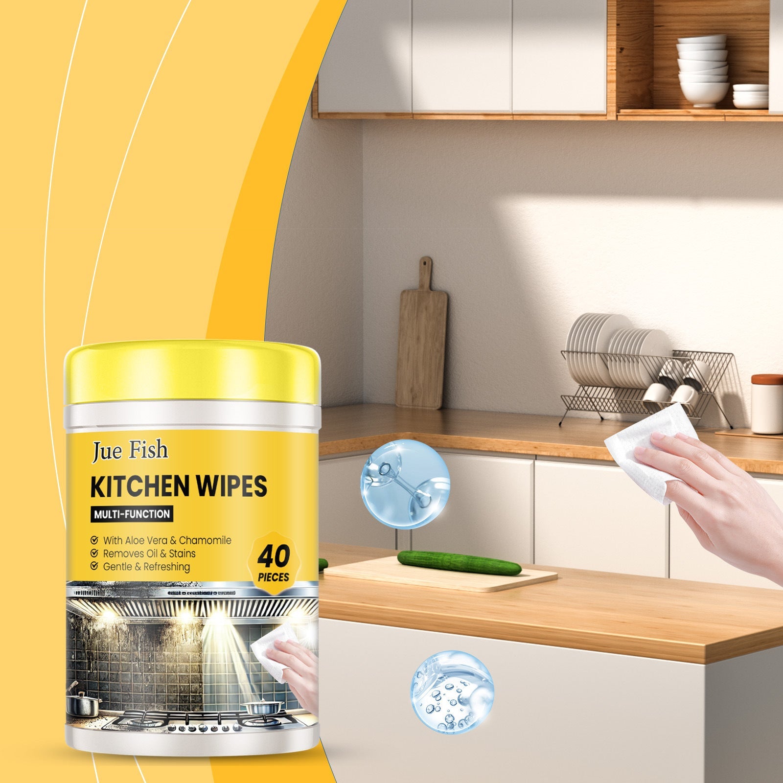 Multifunctional Kitchen Wipes for Countertop and Stove