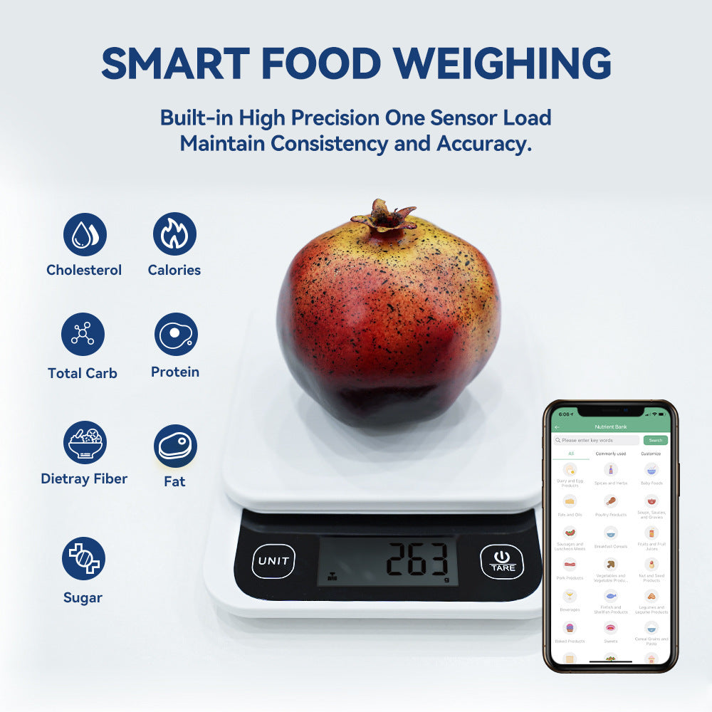 Digital Kitchen Scale with Nutrition Calculator and App