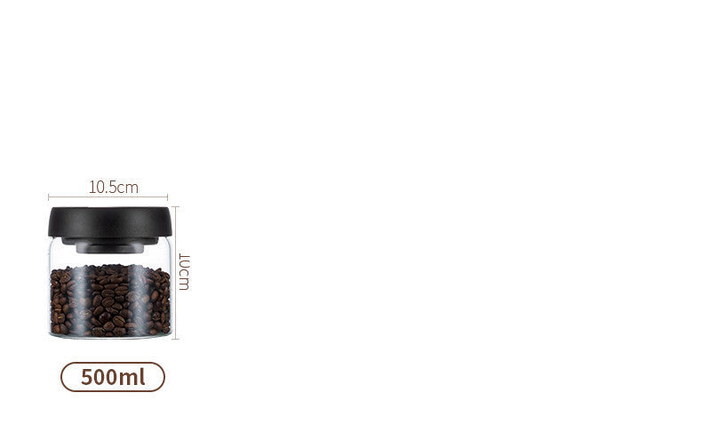 Glass Storage Jar for Coffee and Nuts Vacuum Sealed