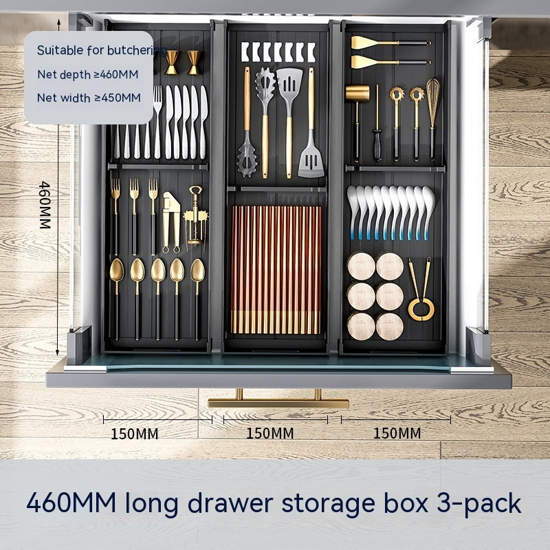 Adjustable Kitchen Drawer Organizer Storage Divider Tray