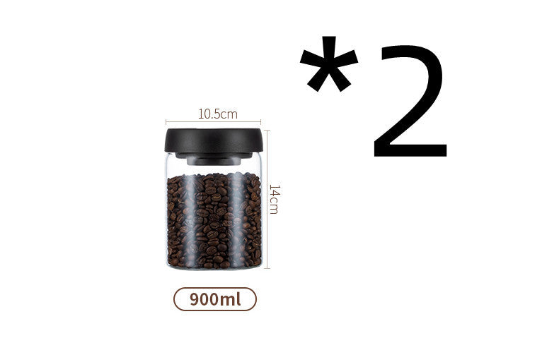 Glass Storage Jar for Coffee and Nuts Vacuum Sealed