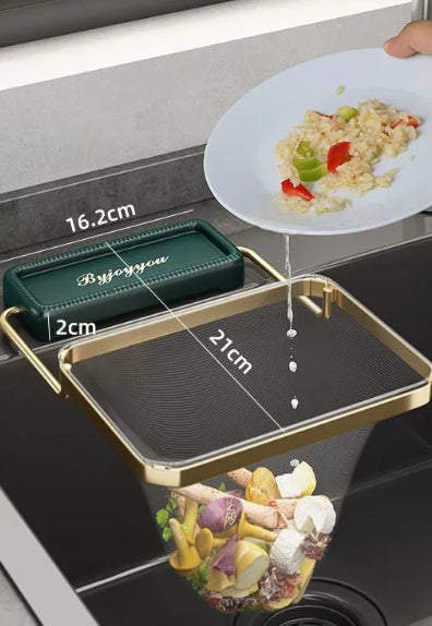 Kitchen Sink Filter Rack Suction Cup Disposable Leftover