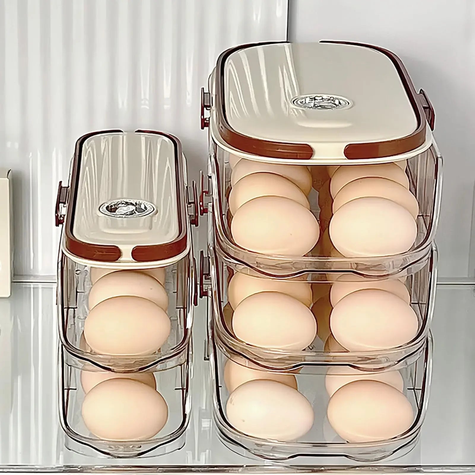 Egg Holder for Refrigerator Automatic Rolling