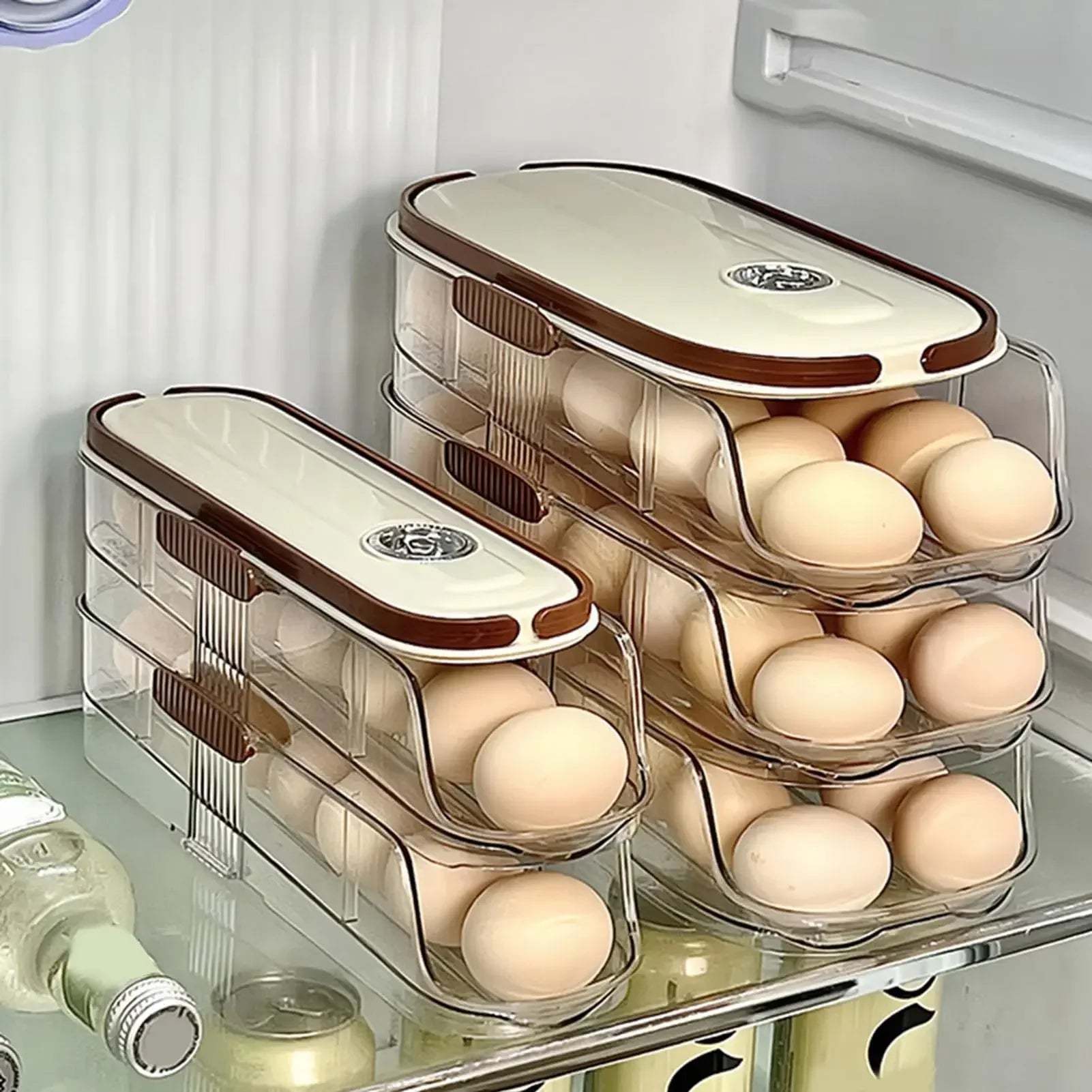 Egg Holder for Refrigerator Automatic Rolling