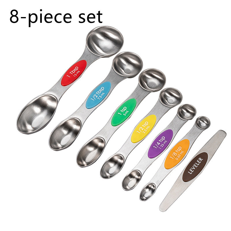Stainless Steel Magnetic Double Head Measuring Spoon Set