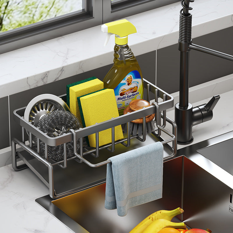 Multi-Functional Kitchen Sink Storage and Drainage Rack