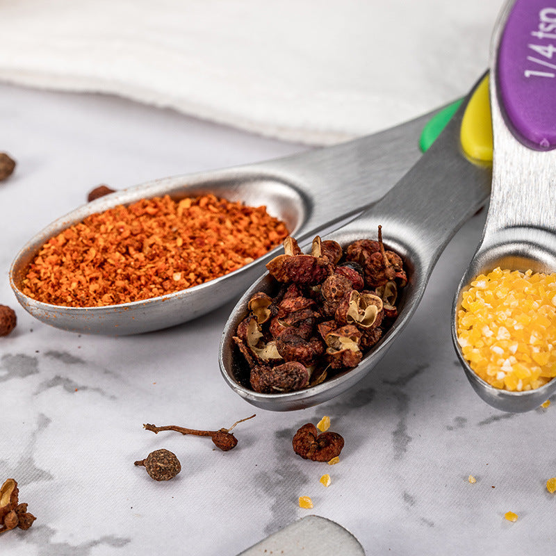 Stainless Steel Magnetic Double Head Measuring Spoon Set