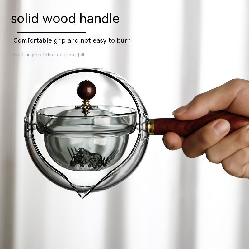 Heat-Resistant Glass Teapot with Infuser and Handle