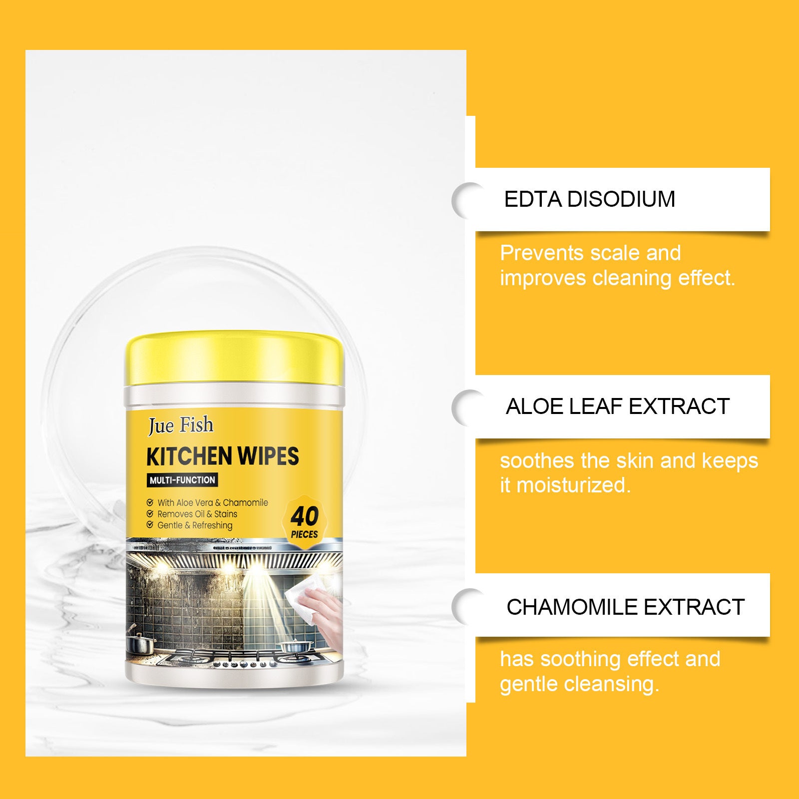 Multifunctional Kitchen Wipes for Countertop and Stove