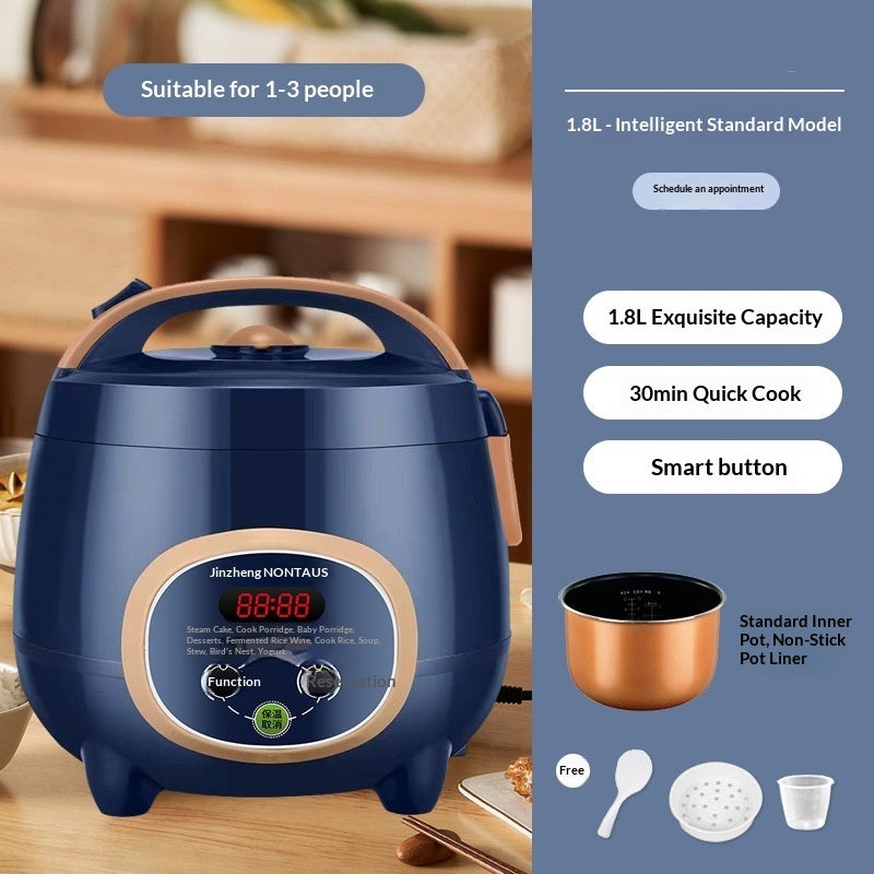 Compact Mini Rice Cooker with One-Touch Quick Cooking