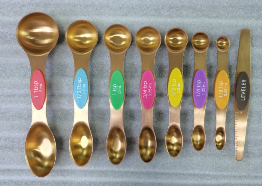 Stainless Steel Magnetic Double Head Measuring Spoon Set